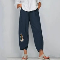 Dasayo ljetne pamučne pantalone za ženske čvrste pravne lagane noge sa džepovima casual pantalone za