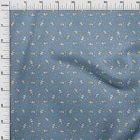Onuone pamuk poplin Twill sivkastoplava tkanina točka i mačka crtani DIY odjeću prekrivajući tkaninu