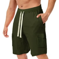 Army Green Gym Shorts za muškarce Muškarci Solid Summer Ležerne prilike na plaži Kratki kratkim kratkim