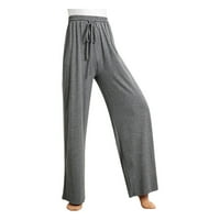 Žene visokog struka joga hlače za podizanje temmy kontrole ženske labave visoke struk široke pantalone