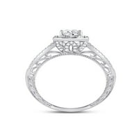 14kt bijeli zlatni kruški dijamantni solitaire mladenkinjski vjenčani prsten za vjenčanje CTTW