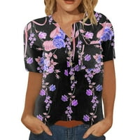 Ženska retro cvjetna majica s jednim grudima sa džepovima na prodaju LULPLE