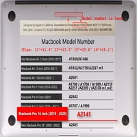 Kaishek samo za MacBook Pro 16 Model za otpuštanje kućišta A2141, plastična poklopac s ljuskom na ploči