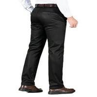 Muški ravni fit-frize bez bora od okant rupa narezane prednje pantalone velike i visoke haljine sa džepovima