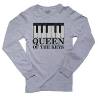 Urnebesna kraljica ključa tipkovnice klavir muške majice dugih rukava majica dugih rukava