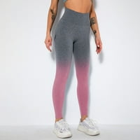 Ocivier ženske bešavne gradijentne joge hlače uska fitness hlače Sportski trčanje yoga hlače Ekstra