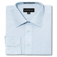 -Style USA muške redovne majice s dugim rukavima, majice od punog rukava - mornarsko - velika - 16-16.