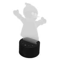 3D Snowman akril noćno svjetlo, melodije zvona više funkcija LED noćni svjetlo Digitalni sat za ured