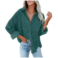 Hrana rumple ženske jesenske i zimske košulje Žene pune boje reže lagane kaznene jakne zelene boje