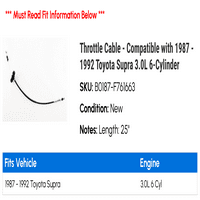 Kabl za gas - kompatibilan sa - Toyota supra 3.0l 6-cilindar 1991