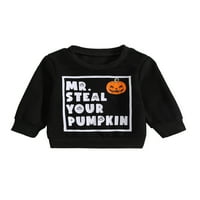 Toddler Baby Boy Girl Halloween Outfit bundeve tiskani povlačenje džemper s dugim rukavima Halloween