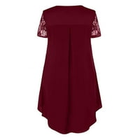 Haljine za žene Shopeessa Fashion Ljeto Žene Casual Plus size Sheer čipkasti rukavac Visoko nisko-rub