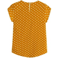 Ženske ležerne polka tačkice Print Cap rukav bluza za bluzu za ključeve tipke TOP ženske majice dugi