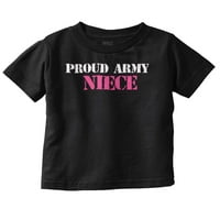 Ponosna vojska nećakinja vojna porodična mlade majica TEE Girls Girls Infent Toddler Brisco brendovi
