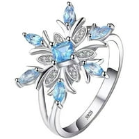Bacc pribor za snježne pahulje ženski modni prsten cvijet nakita prstenovi za angažovanje pribora Prstenje