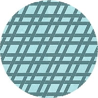 Ahgly Company u zatvorenom okruglom uzorkovima električnih prostirki plavih područja, 3 'runda