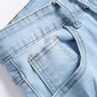 Caveitl muški kratke hlače Atletik, muške traper kratke hlače sa mikro elastičnim fit gumdom džepovima