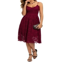 Eyicmarn ženska vintage a-line haljina bez rukava bez rukava cvjetna čipkaste koktene koktel haljine