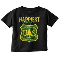 Najsretniji kamper američki nacionalni šumski mali dječački devojka majica majica Toddler Brisco brendovi