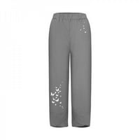 Spree cvjetni print harem hlače Žene Ljetne elastične struke Široke pantalone za noge obrezirane pantalone