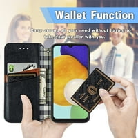 Mantto dizajniran za Samsung TO 5G futrola, retro PU kožnog novčanika Telefon sa kreditnim karticama
