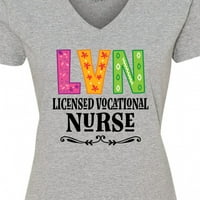 Inktastična licencirana stručna medicinska sestra LVN ženska majica V-izrez