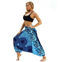 Frehsky Yoga Hlače Žene Ležerne prilike Ljeto Loose Yoga pantalone Baggy Boho Aladdin Kombinezone harem