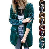 Ženska jakna s dugim rukavima Blazer Open Front Cardigan kaputi odjeća