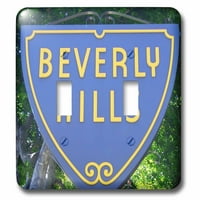 3drozni znak za Beverly Hills California - dvostruki preklopni prekidač