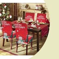 Xmas Stolcloth Božićna stola Odjeća koja se rafeable stolica za blagovaonicu navlake za zimske praznike