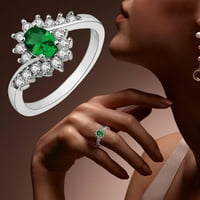 Lroplie prstenovi za žene djevojke srebrne rhinestone sjajne muške prstenove poklone