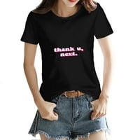 Modni ženski slogan grafički tee, udobna majica kratkih rukava - grafičke majice za žene