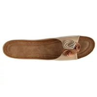 Gomelly Wone Wedge Sandale Cvjetne papuče Summer Sandal Vintage slajdovi Žene Ženske cipele Boja marelice 4,5