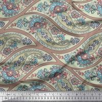 Soimoi Poly Georgette tkanini valovi, cvjetni i paisley ispis tkanina sa širokim dvorištem