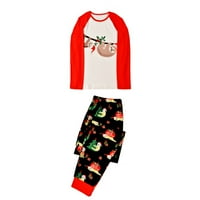 Podudaranje obiteljske božićne pidžame setovi dugih rukava sa medvjeđim hlačama Loungewear Sleeperwear