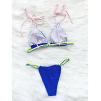 Ženski kupaći kostimi Tummy Control Plus size kupaći kostim za zavoj čvrsti seksi bikini push-up podstavljeni