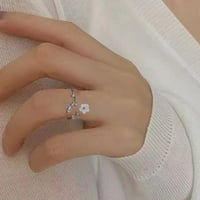 HonRane ženski prsten Geometrijski Godišnjički poklon na otvorenom otvor na otvorenom prstenom za prsten