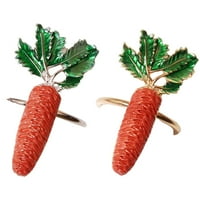 Sančić Životni stil Početna Carrot salvetni set kopče od zelenog lista za božićne, praznike, vjenčanje, halloween party, uskrsni ukras
