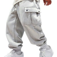 Muškarci Ležerne prilike Jogger Hlače Solid Color Crckstring Workout Tergo hlače Dukseri sa bočnim džepovima