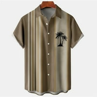 Košulje za muškarce na vrhu Ležerne prilike labave rever Ispis Cvjetna majica Skinovana plaža Havajiiji