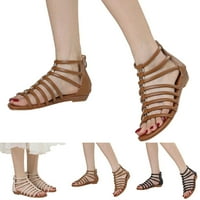 Leey-World Women sandale Ljeto klin sandale za žene Otvoreni nožni elastični iskrivljujući klizanje na grozničarskim niskim klinskom sandalom