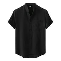 Košulje za muškarce Modni casual Solid kratkih rukava za bluze za ovratnike