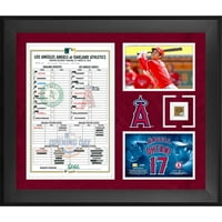 Shohei Ohtani Los Angeles Angels uokviren 20 24 MLB debitantski kolaž sa replikanim skeniranjem kartica i kapsule