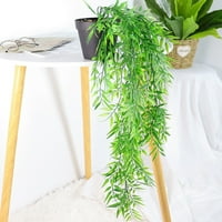 Viseće lažne biljke bambusove vinove loze Fau bambus napušta vanjski zidni dekor