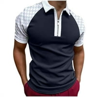 Muška polo majica Slim Fit casual patentni ovratnik kratki rukav bluza ljeto Brzo suho planinarenje Golf atletski t majice