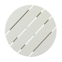 46 * 46 * Jednoslojni okrugli HDPE bočni stol bijeli