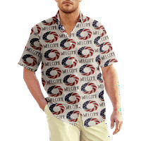 4. jula muška havajska majica USA Nacionalna zastava Košulja Grafički 3D košulja 3D Print Halloween