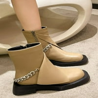 Daeful Womenske cipele sa gležnjače Sideni čizme Modni kvadratni toe Boot protiv klizanja Comfort Comfort