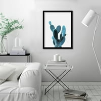 AmericanFlat plavi kaktus Nuada Crni okvir Zidna umjetnost