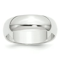 Platinum polukružna pernatna prstena veličine 7